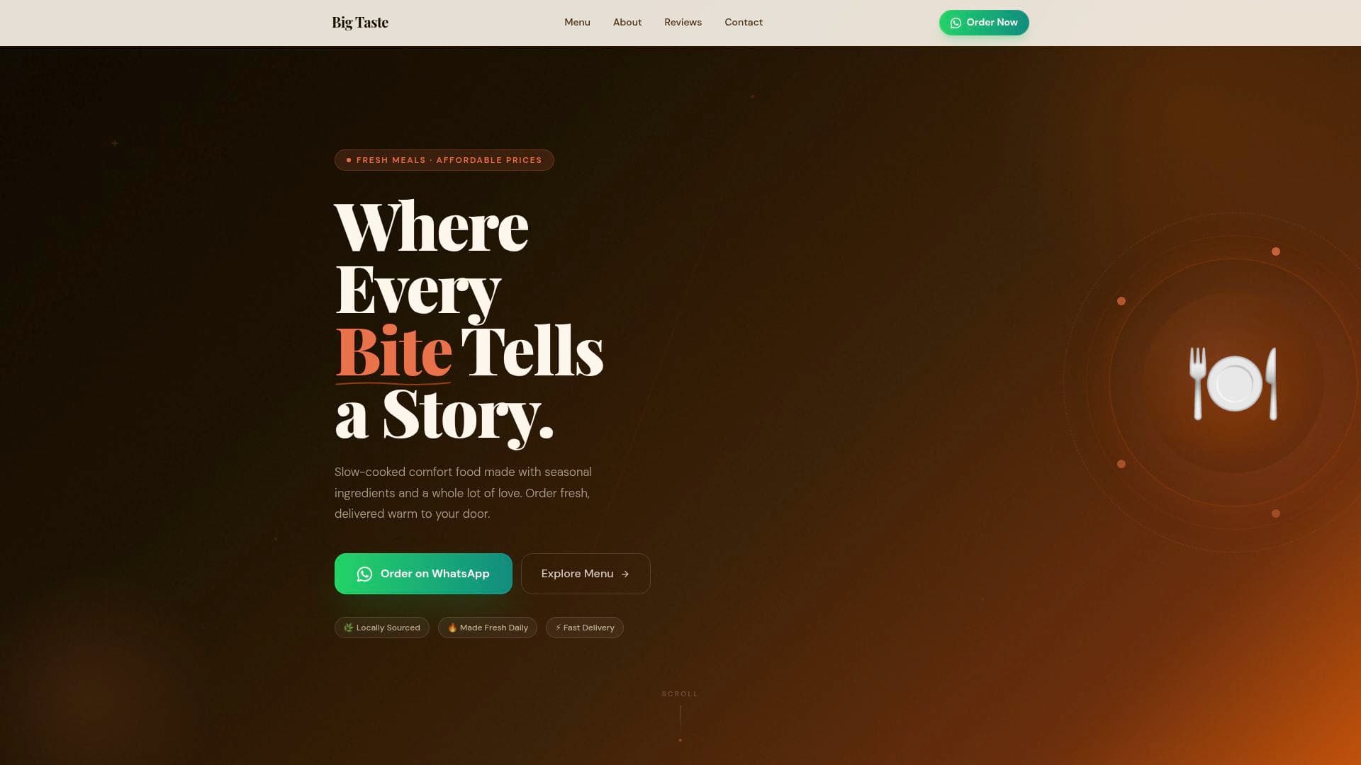 Big Taste — Restaurant & Food Ordering Website