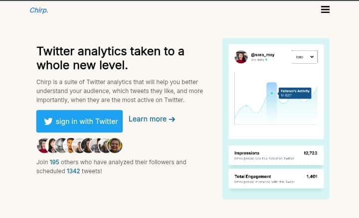 Chirp Landing Page — Frontend Mentor